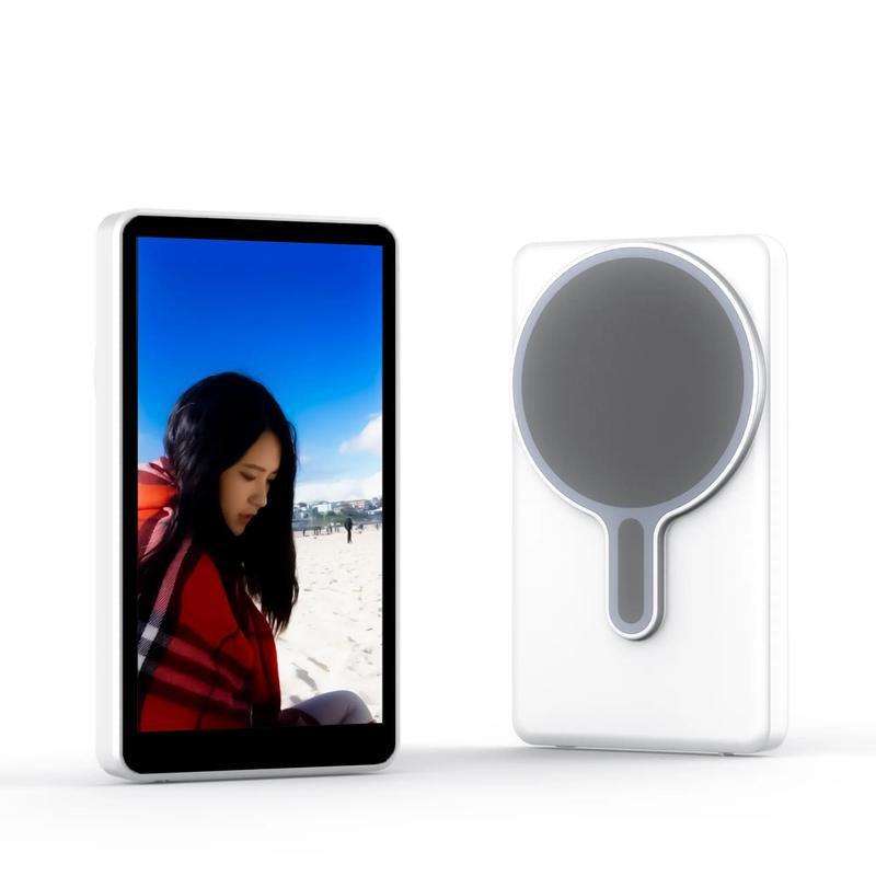 Vlog Selfie Monitor Screen Magnetic Vlog Monitor for Iphone/Samsung - Wireless 1080P and Wired 30Fps Recording, Phone Rear Camera with Built-In IE Screen for Live Streaming