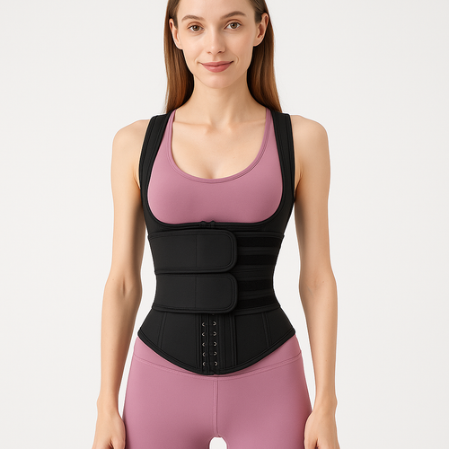 CurvEssence plus Size Waist Trainer Vest Compression Cotton Shapewear
